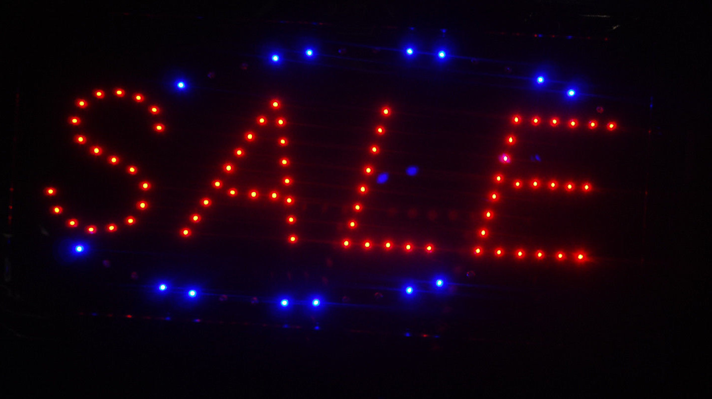 Sale Sign LED Animated CHV Classic with On/Off Switch Indoor Use Only S5863