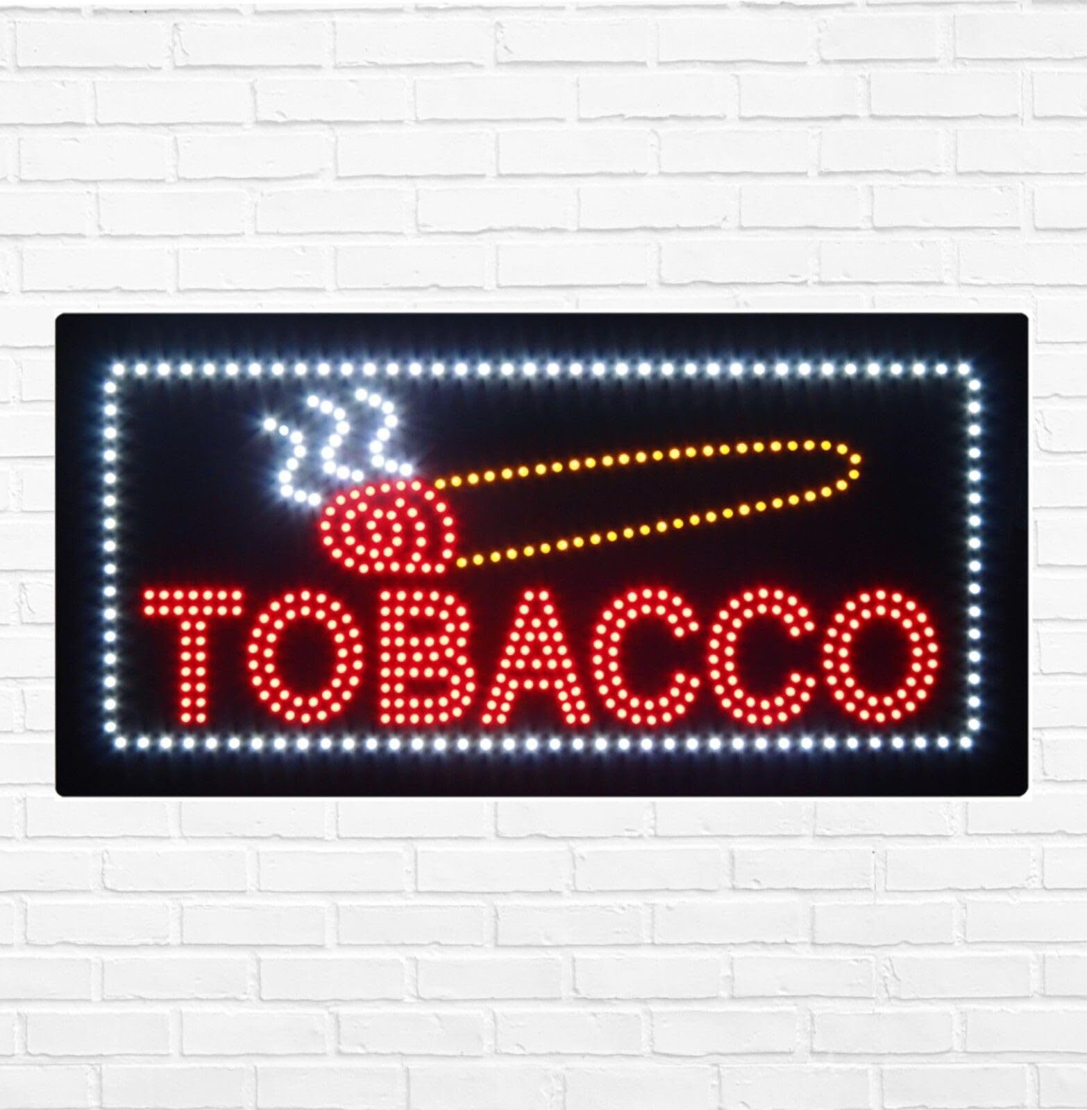 LED Tobacco Sign for Business Displays | Light Up Sign | 12″H x 24″W x 2″D