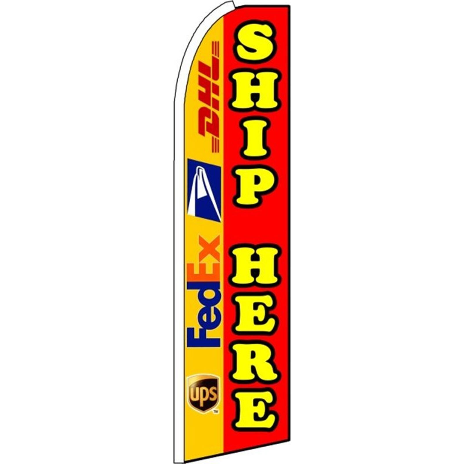 Ship Here 2 1/2 ft X 11 1/2 ft Windless Flag