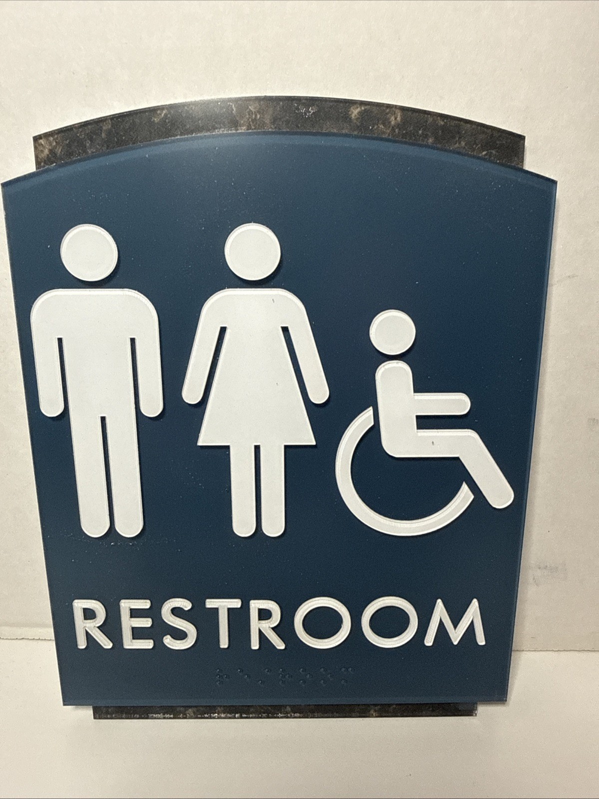 ADA Handicap Accessible Women & Men Restroom Sign w/ Braille HotelSigns.com New