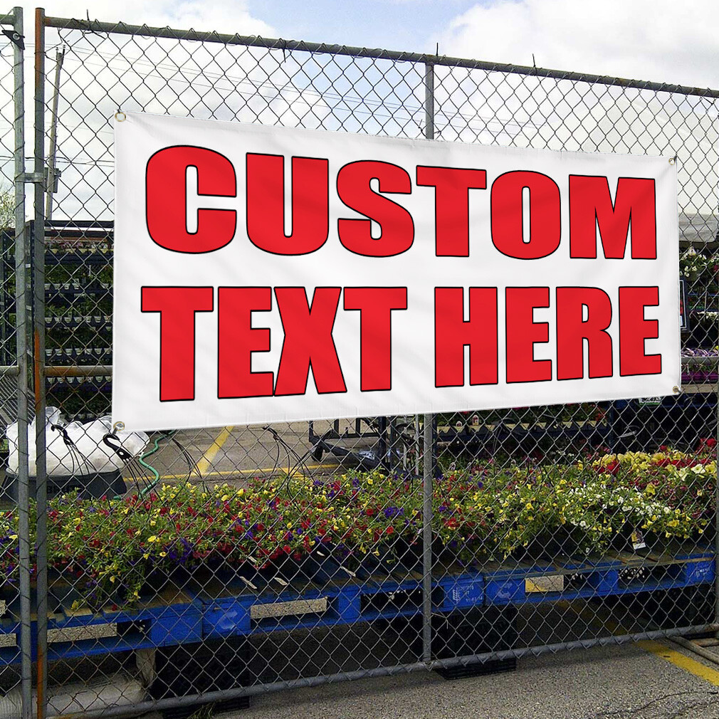Vinyl Banner Multiple Sizes Custom Text Here Auto Body Shop Car Repair B Outdoor