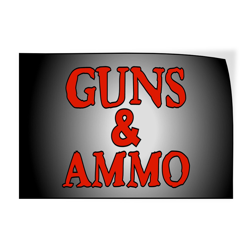 Decal Stickers Guns and Ammo Business Vinyl Store Sign Label Business