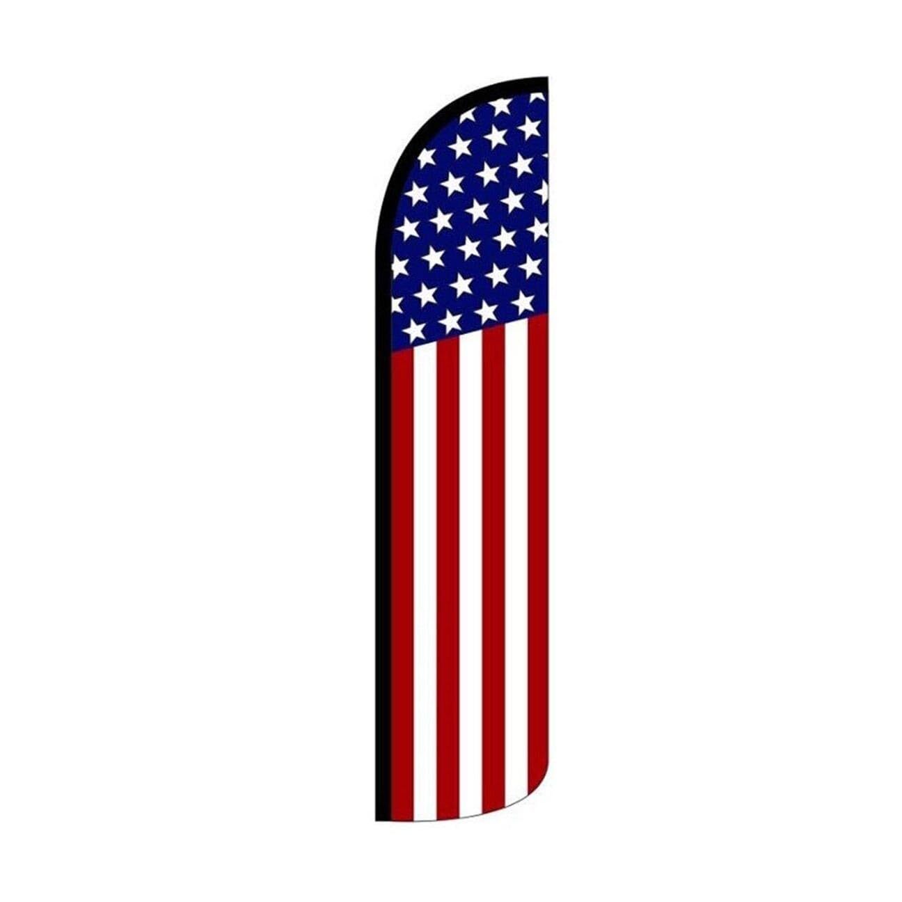 USA Vertical Swooper Flutter Feather Flag | 3ft W x 11.5ft Tall