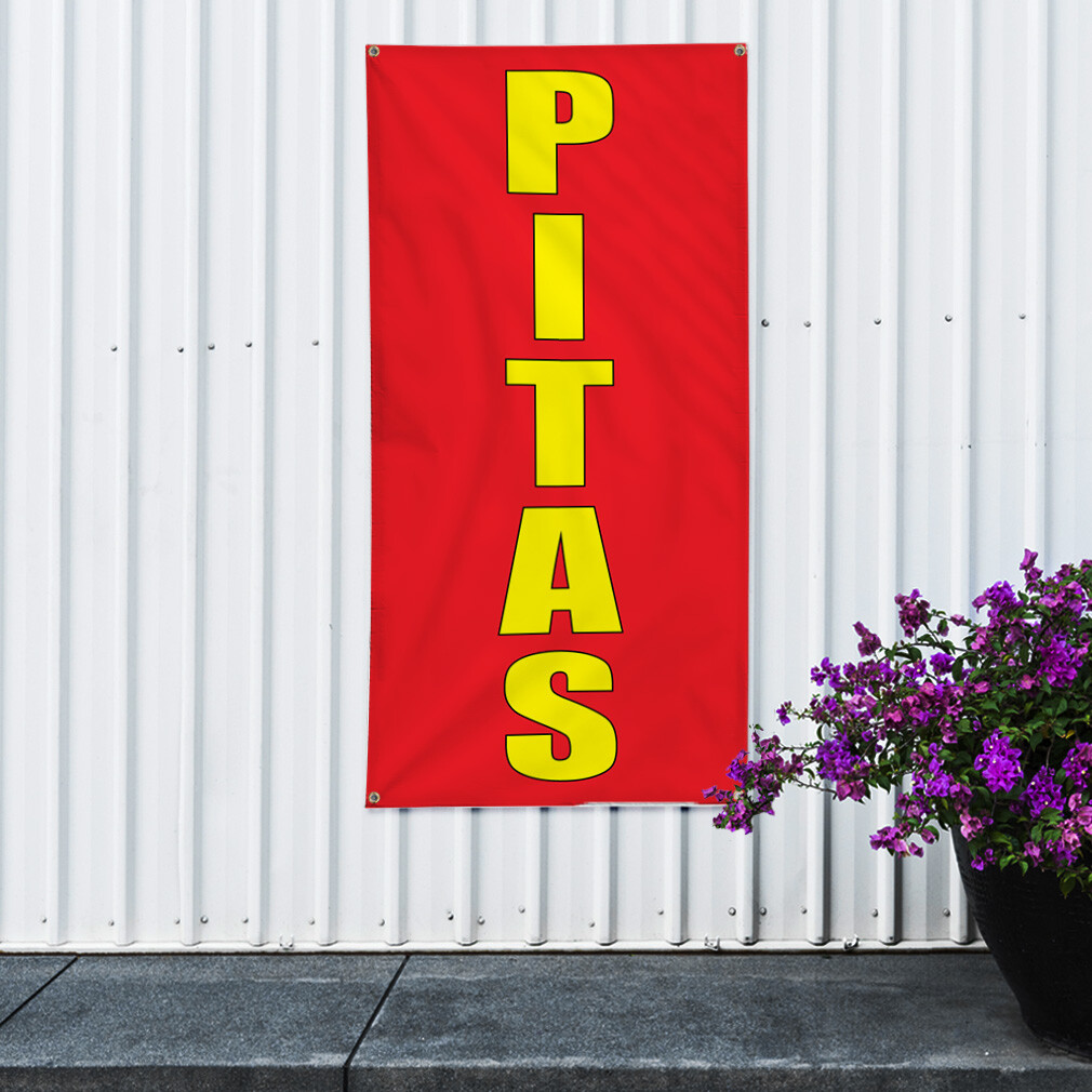 Vertical Vinyl Banner Multiple Sizes Pitas B Weatherproof Industrial Yard Signs