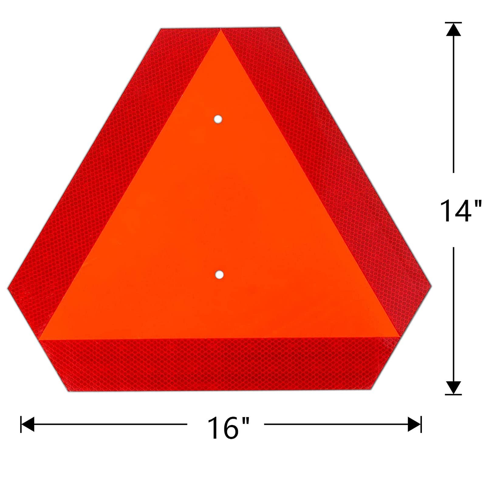 Reflective Slow Moving Vehicle Sign,Slow Moving Vehicle Triangle – 14″x16″ 80 M