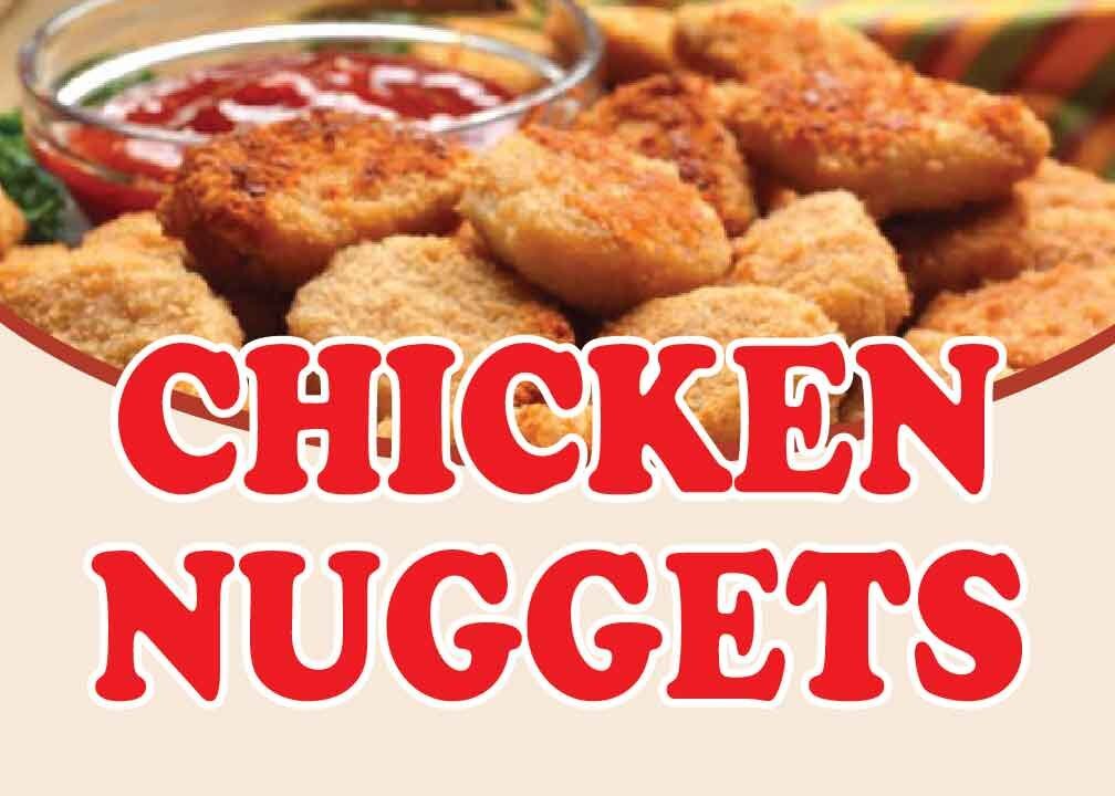 Chicken Nuggets 24″x18″ Large Hanging Counter Wall Food Signs