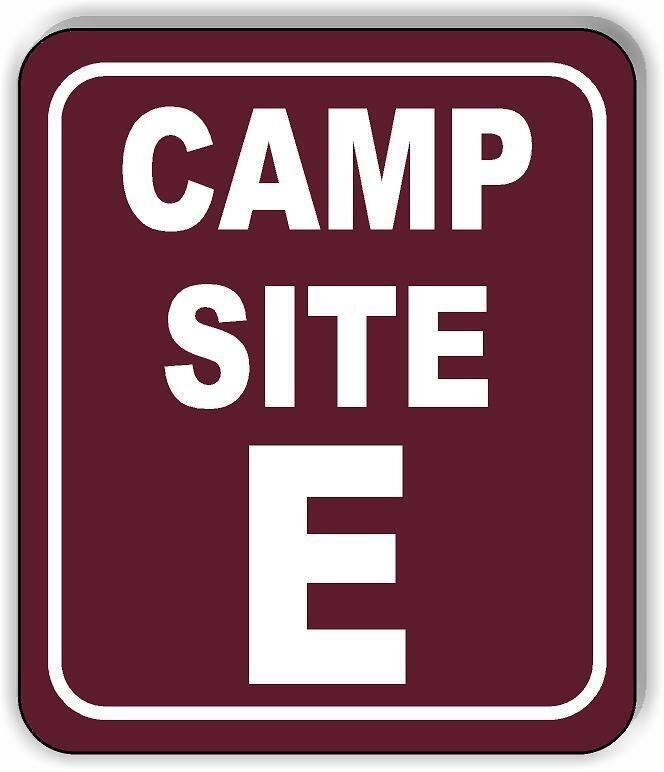 Camp Site E Camping Aluminum Composite Sign