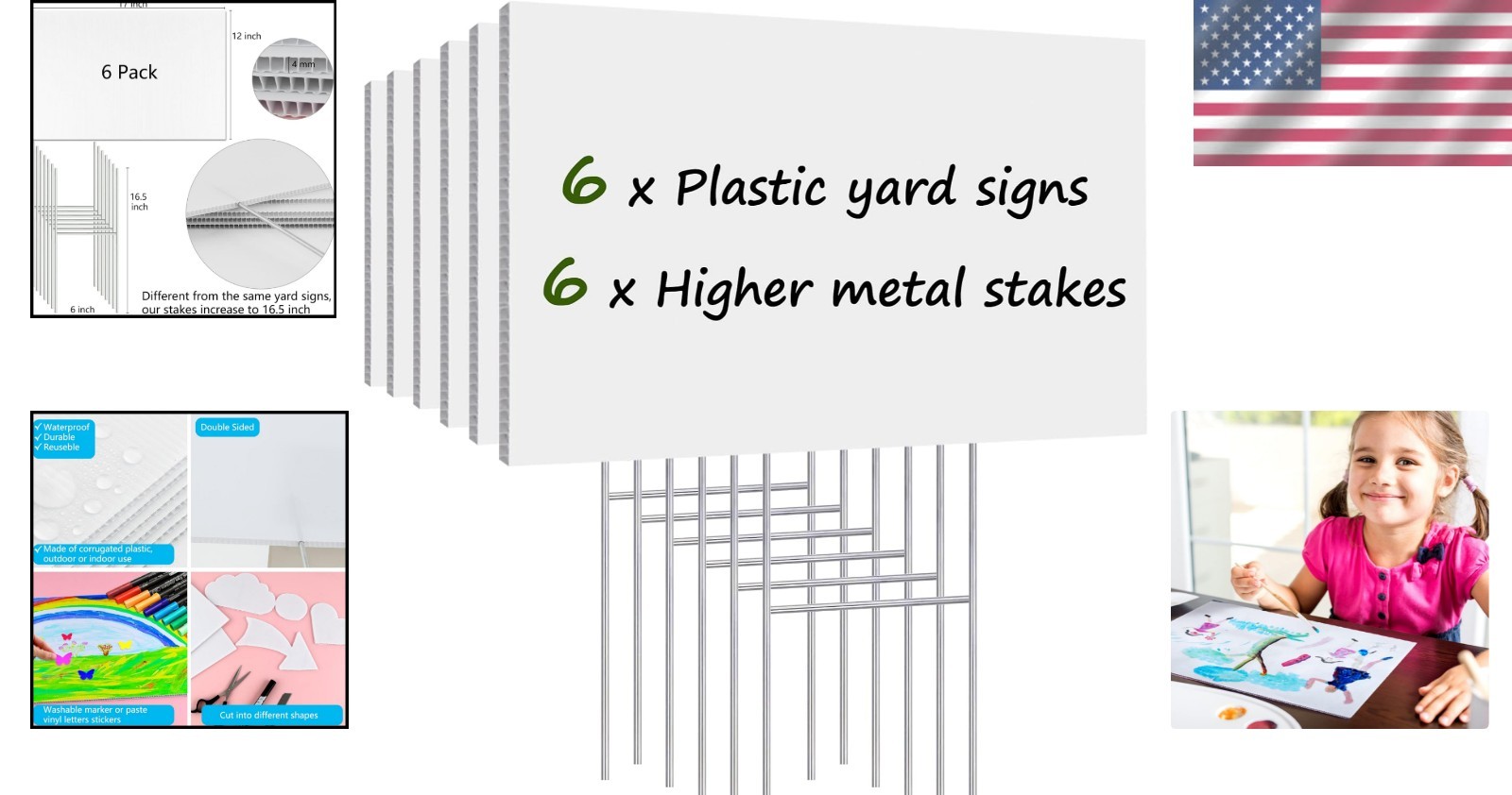 Corrugated Plastic Yard Signs with Metal Stakes – 17×12 Inches for All Occasions
