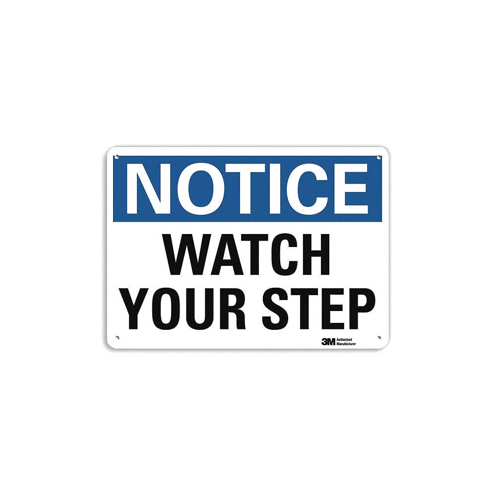LYLE U5-1617-NP_10X7 Notice Sign,7 inx10 in,Plastic 44UF18