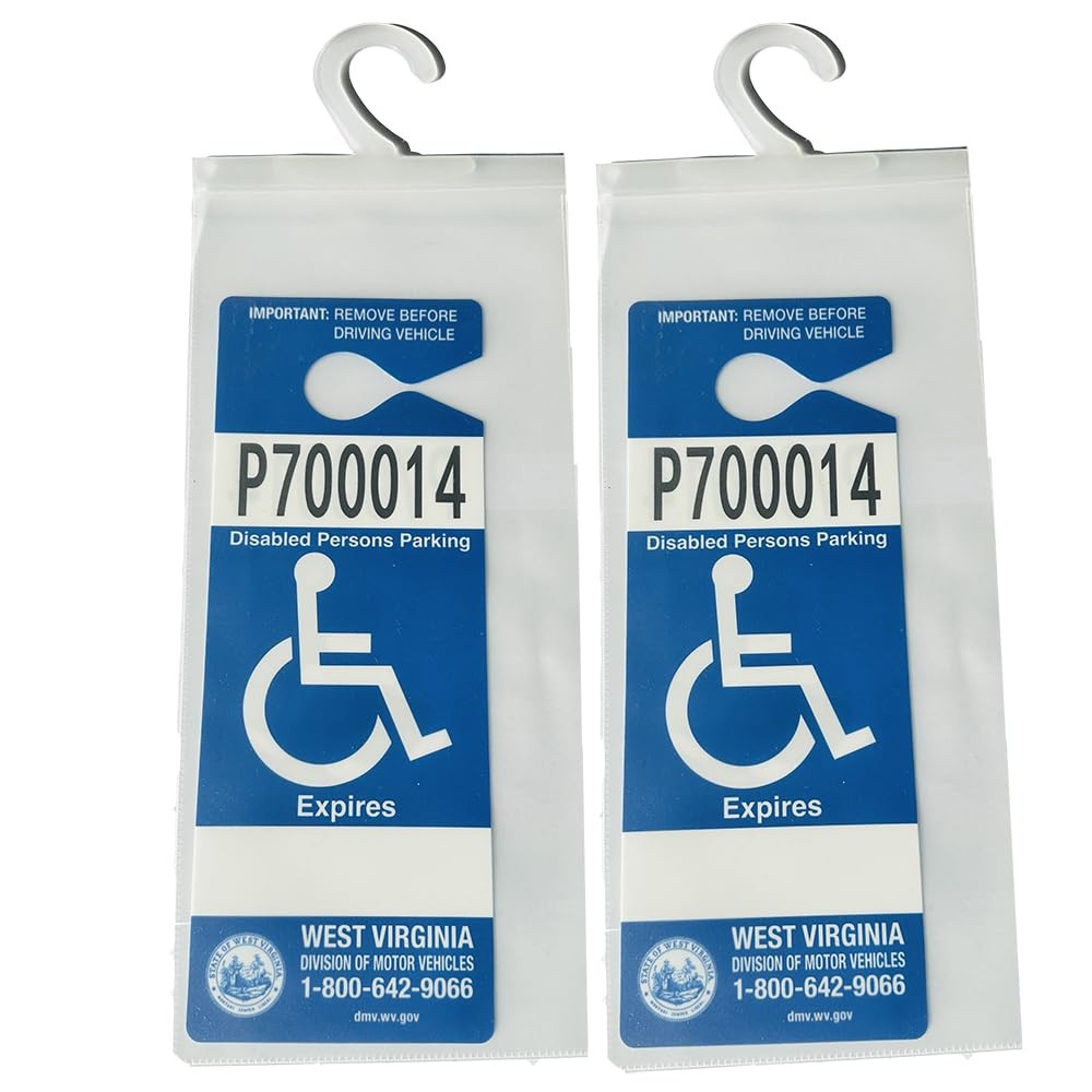 Encell Handicap Placard Holder 2PCS Clear Disabled Parking Permit S,