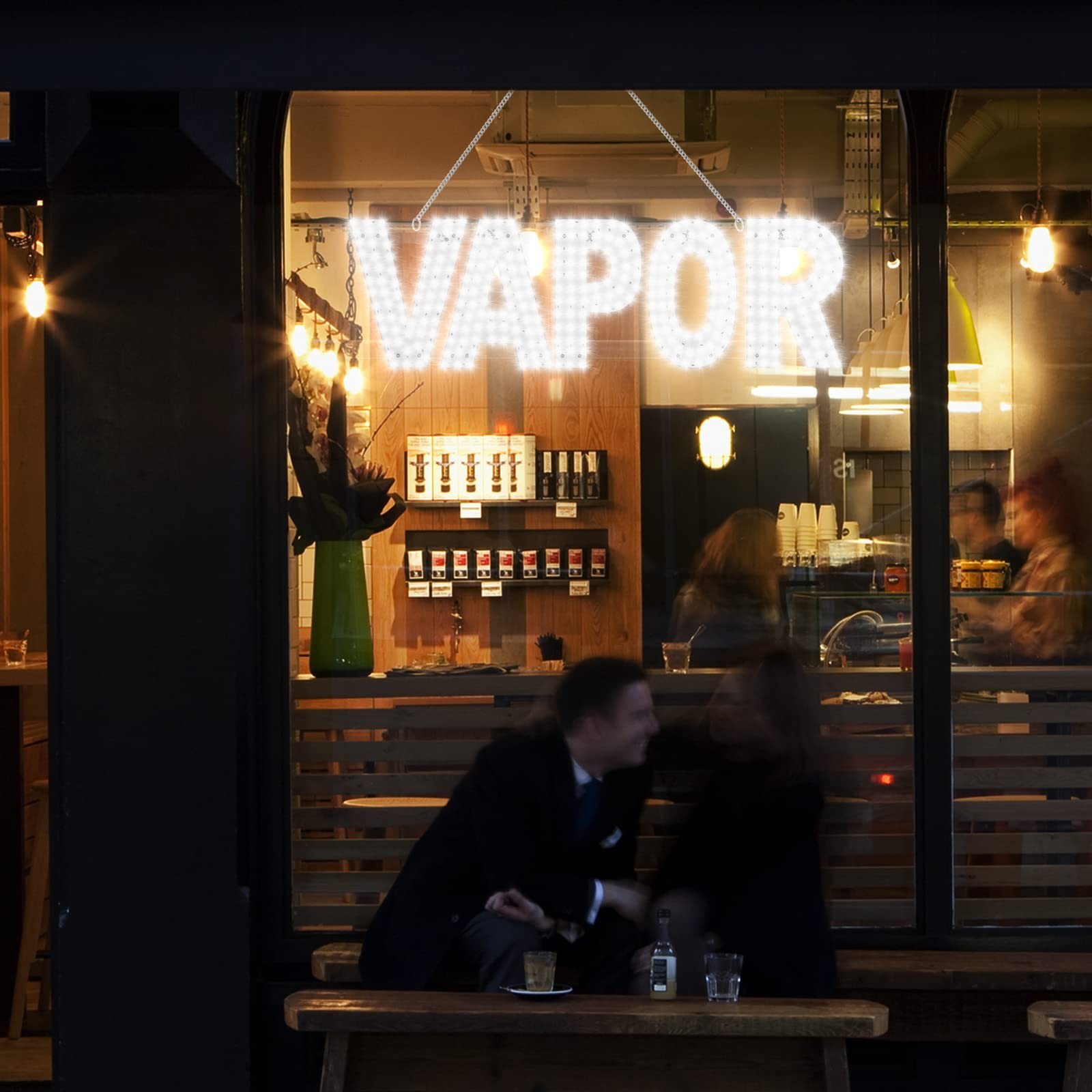 Large 30″x10″ LED Vapor Sign – Super Bright Unique Design for Smoke Shops, High