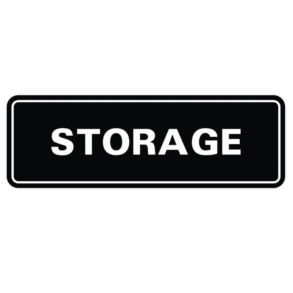 Standard Storage Door Wall Sign Black Medium 1 Pack Office Warehouse Decor