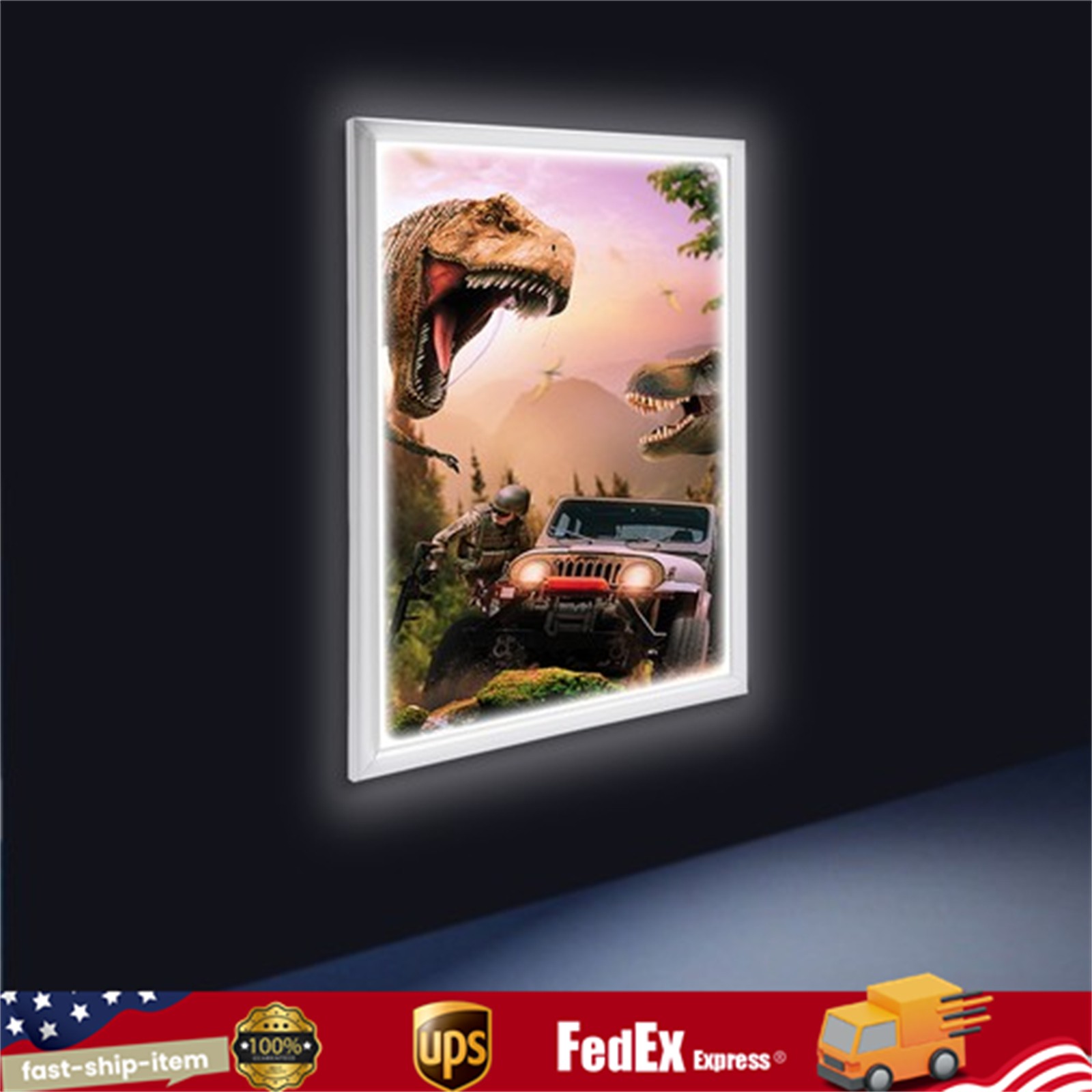 24″x36″ Backlit LED Poster Frame Art Picture Light Box Advertising Display Frame