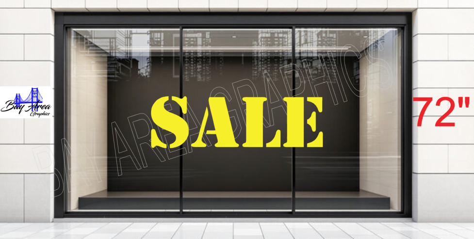 SALE Sign Window Vinyl Decal Storefront Sticker ORACAL 651 Exterior Use