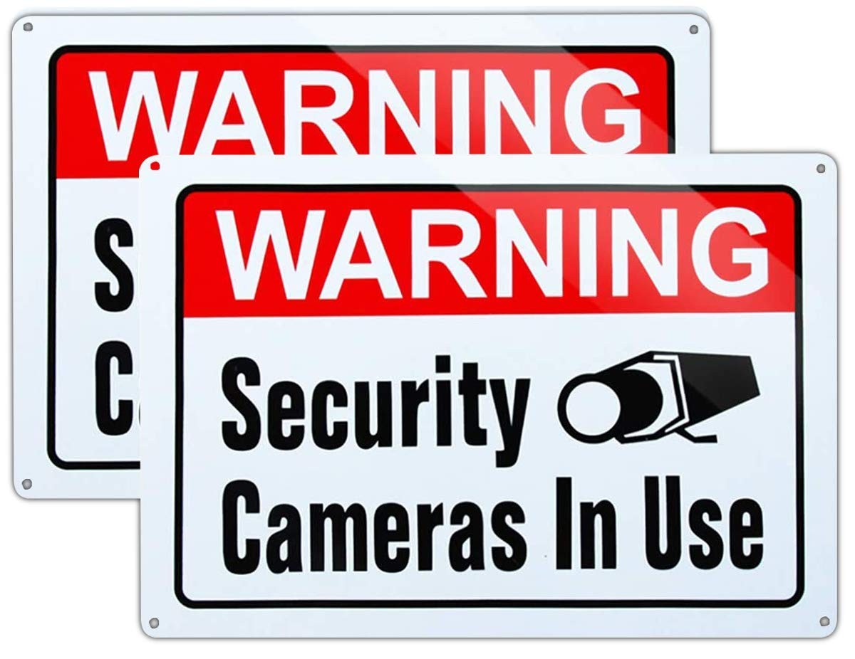 Large Warning Video Surveillance in Use Sign,Security Cameras in Use Sign,Large
