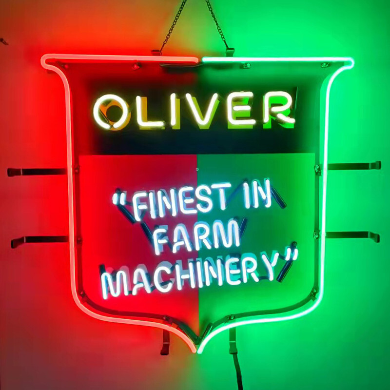US STOCK Oliver Finest in Farm Machinery Neon Sign With HD Vivid Printing 24×20