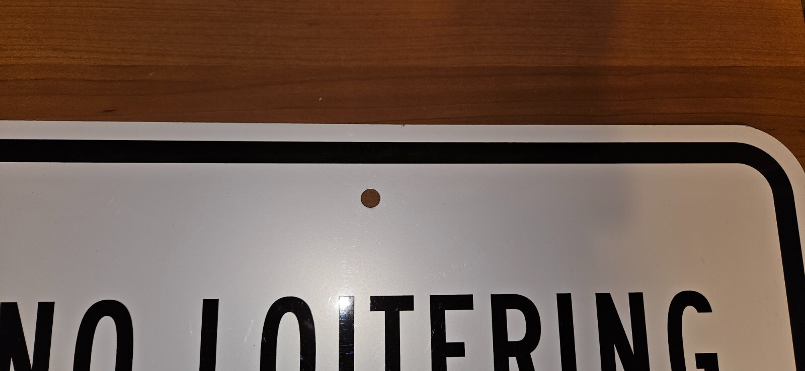 Custom 18″ x 12″ metal no loitering sign