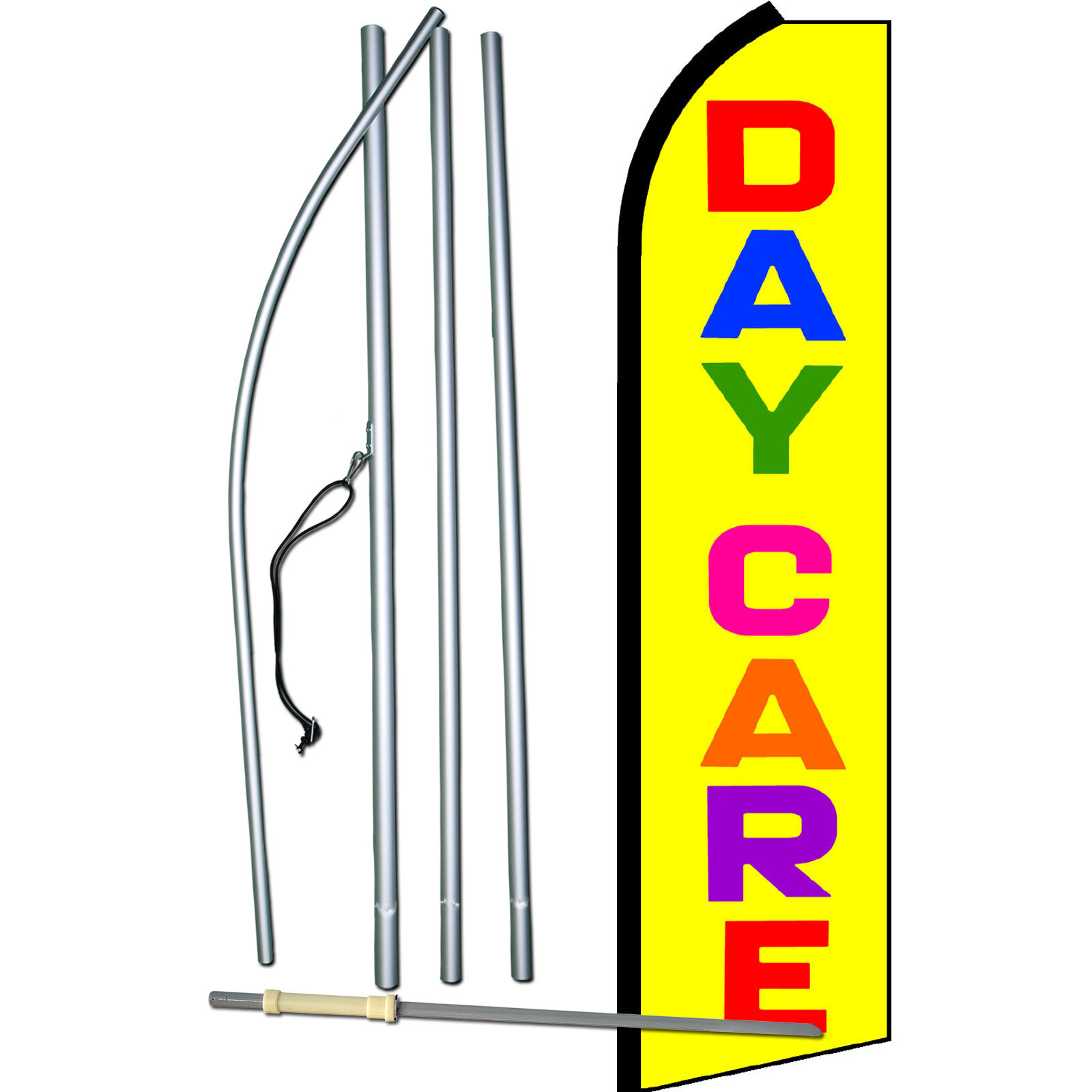 Daycare Yel/Multi Swooper Flag Kit