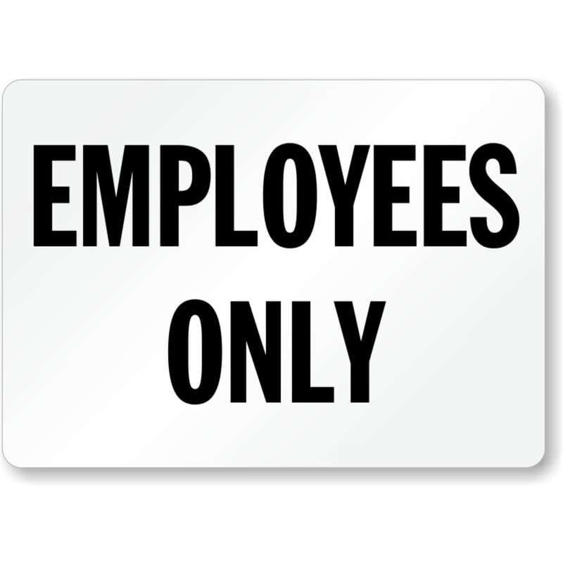 Employees Visitors Aluminum Weatherproof Sign b01457