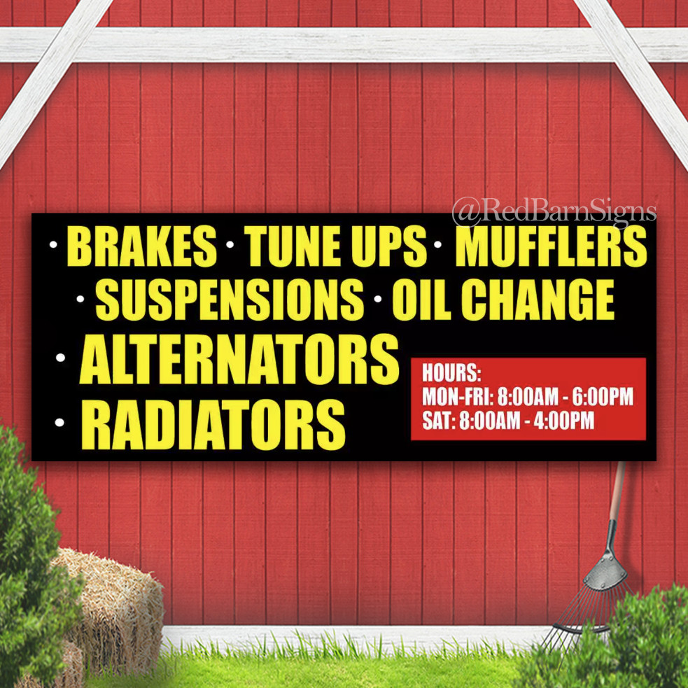 AUTO REPAIR Advertising Banner Vinyl Sign car service garage brake tune ups