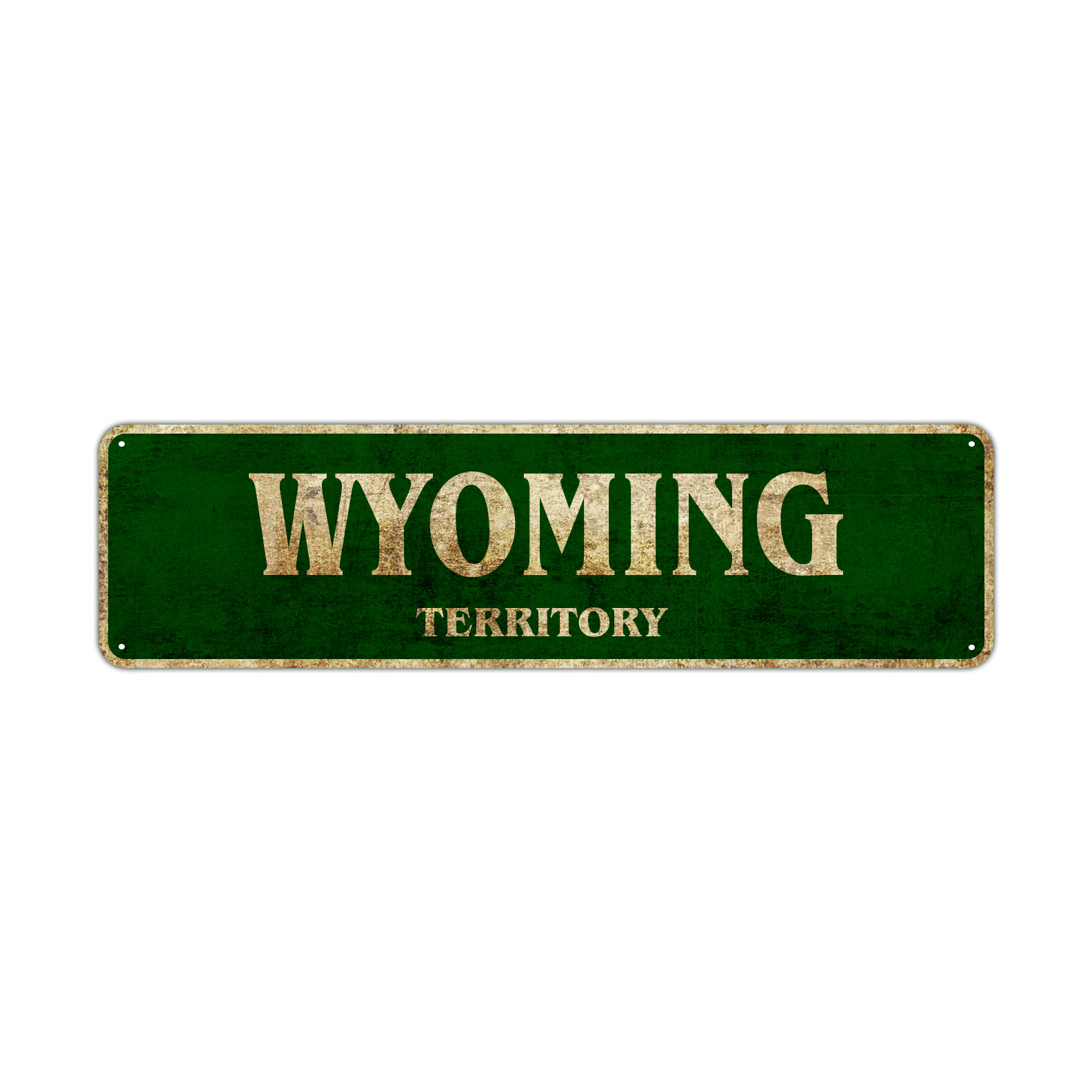 Wyoming Territory Vintage Sign| Garage Bar Road Décor US State Aluminum Tin Sign