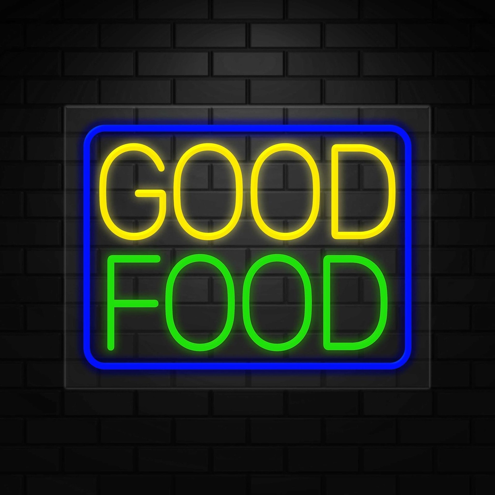 Good Food Neon Sign for Retail Displays | LED Flex Neon | 24″W x 18″H x 1″D