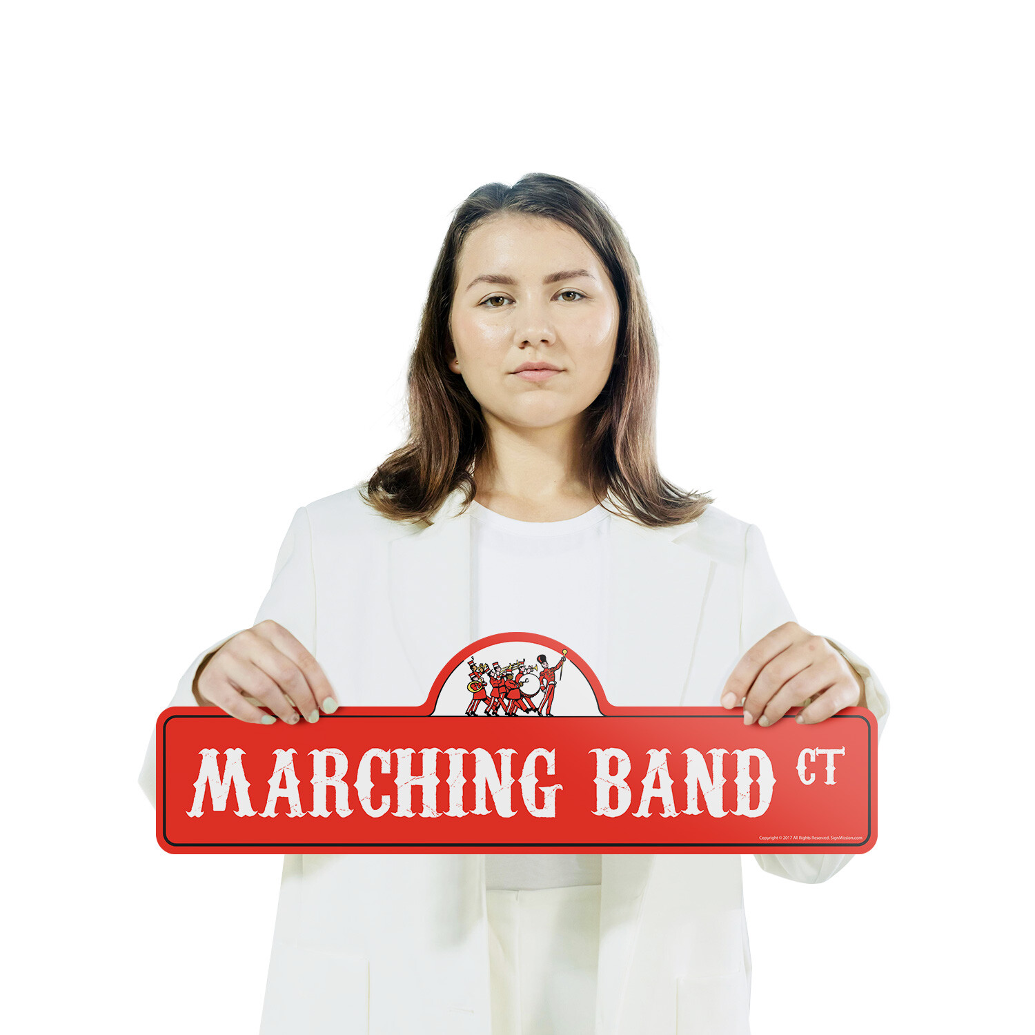 Marching Band (3 Pack) Plastic Street Sign Crossing Warning Vintage Rustic