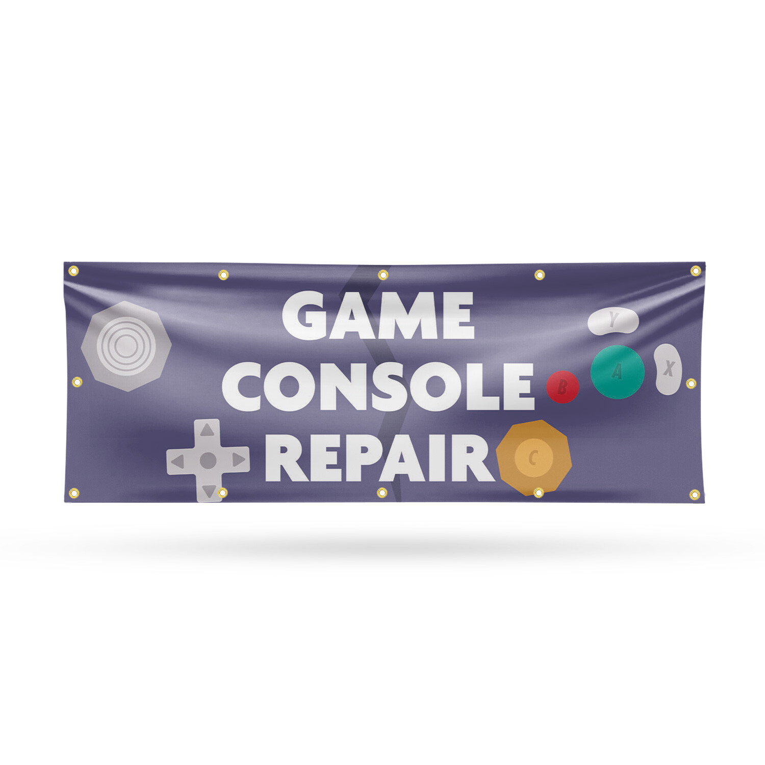 Game Console Repair Vinyl Banner Sign with Metal Grommets Heavy-Duty