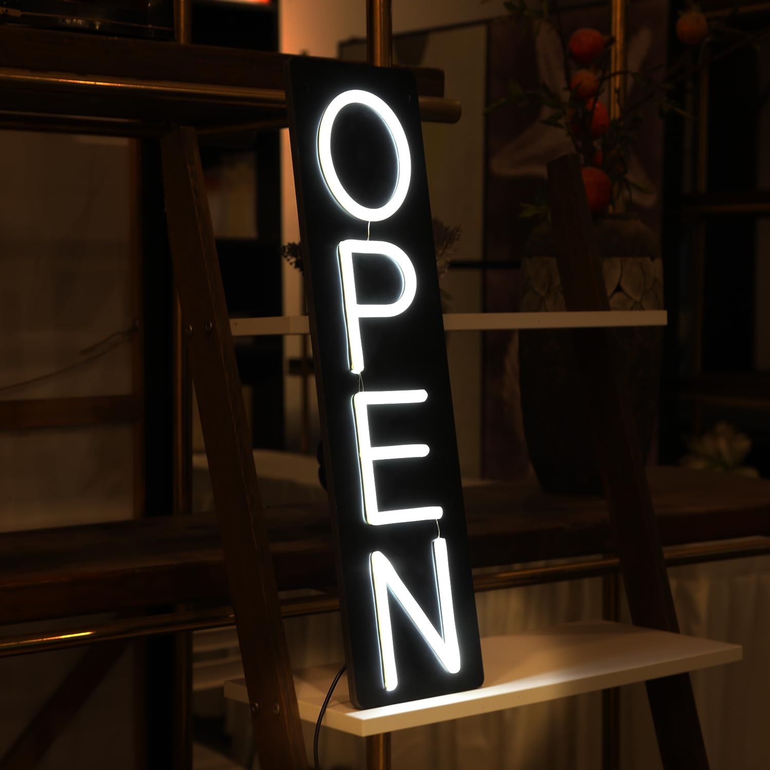 Open Signs for Business 12V/2A Ultra Bright LED Neon Open Sign 16 Inch Lighte…