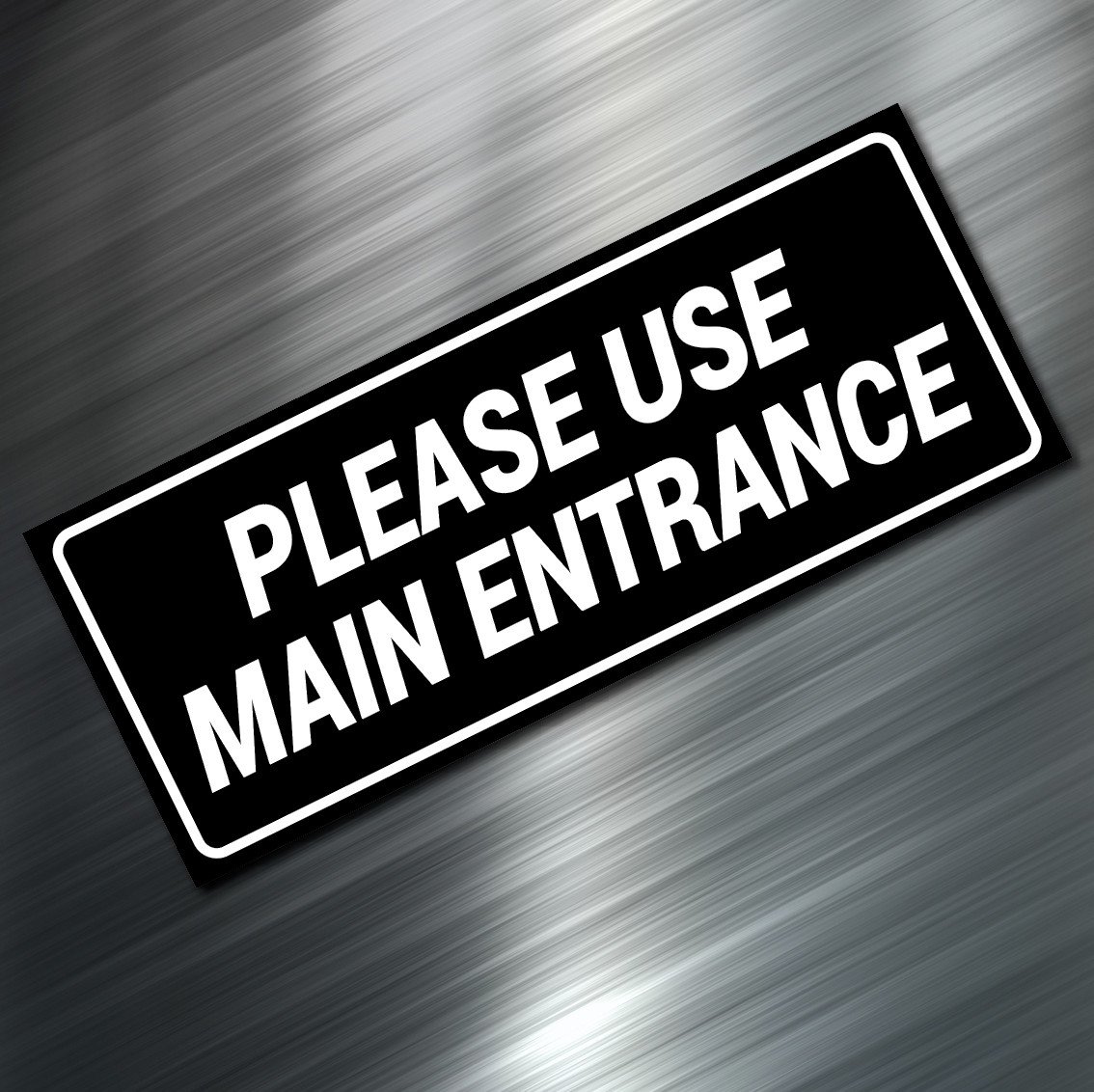 (1) Please Use Main Entrance Sign Sticker Business Window Decal 2.75″x6.75″ NEW