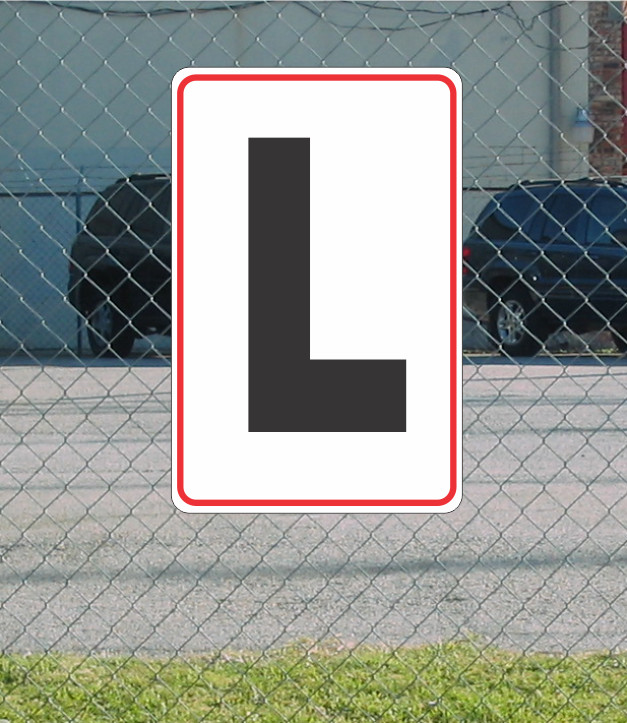 Letter L Metal Sign for Building Street Road Parking Lot Highway Hwy 12″x18″