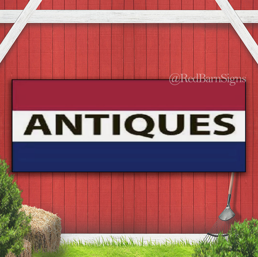 ANTIQUES Business Banner Advertising Sign Shop Store