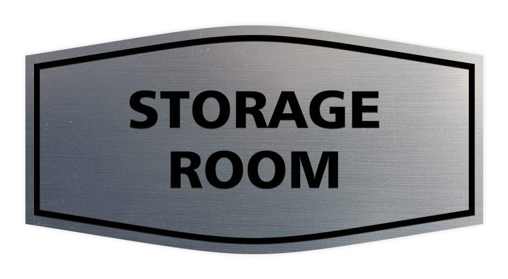 1 PCS Fancy Storage Room Sign Brushed Silver Large Office Wall Door Decor
