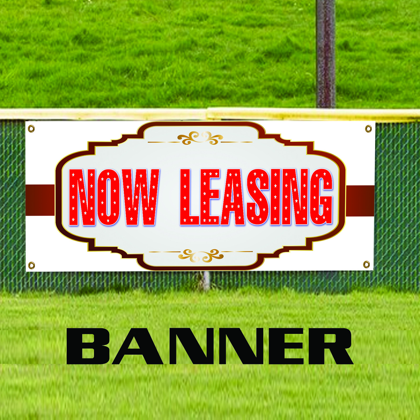 Now Leasing Vinyl Banner Property House Space Office Décor Advertising Banner
