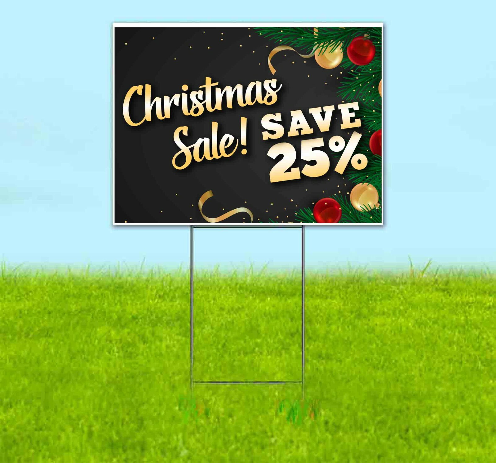 CHRISTMAS SALE SAVE 25% 18×24 Yard Sign WITH STAKE Corrugated Bandit