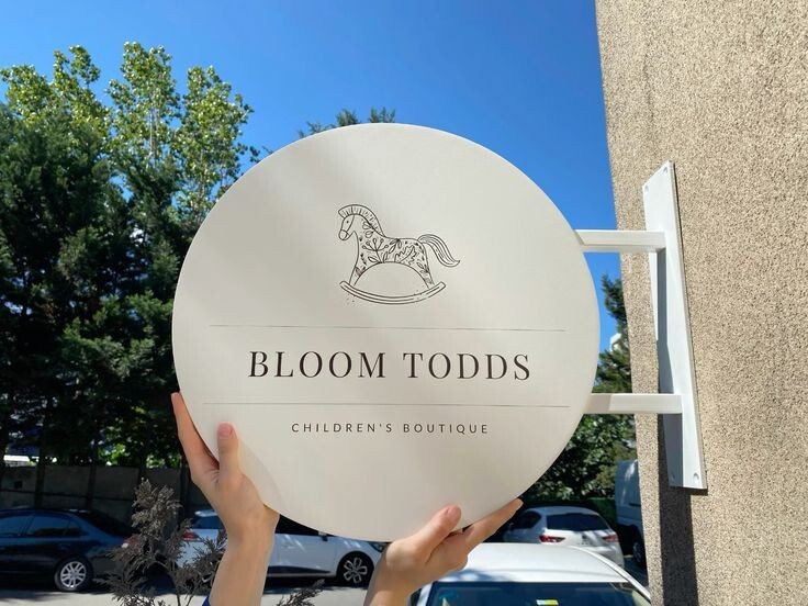 Custom Double Sided Outdoor Blade Sign Business Logo Storefront Wall Display