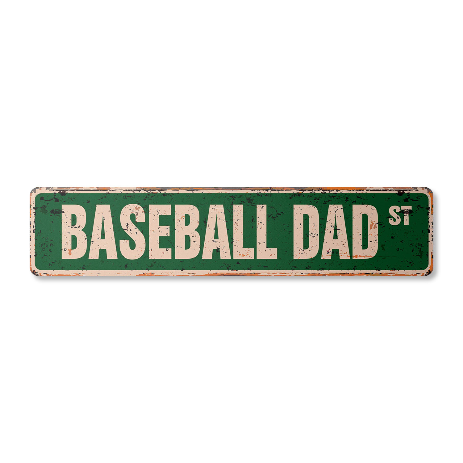 BASEBALL DAD Vintage Street Sign Childrens Name Room| Indoor/Outdoor