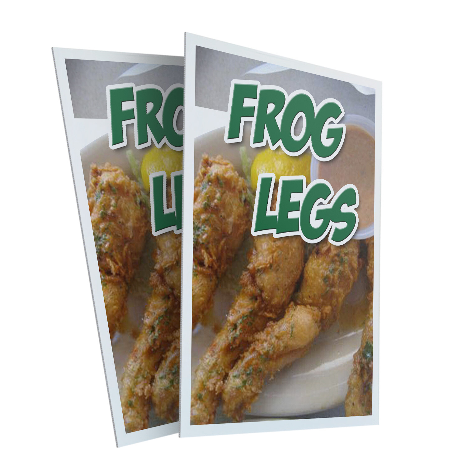 Frog Legs 24″ x 36″ 2 Pack Of Store Sign Plastic Or Decal