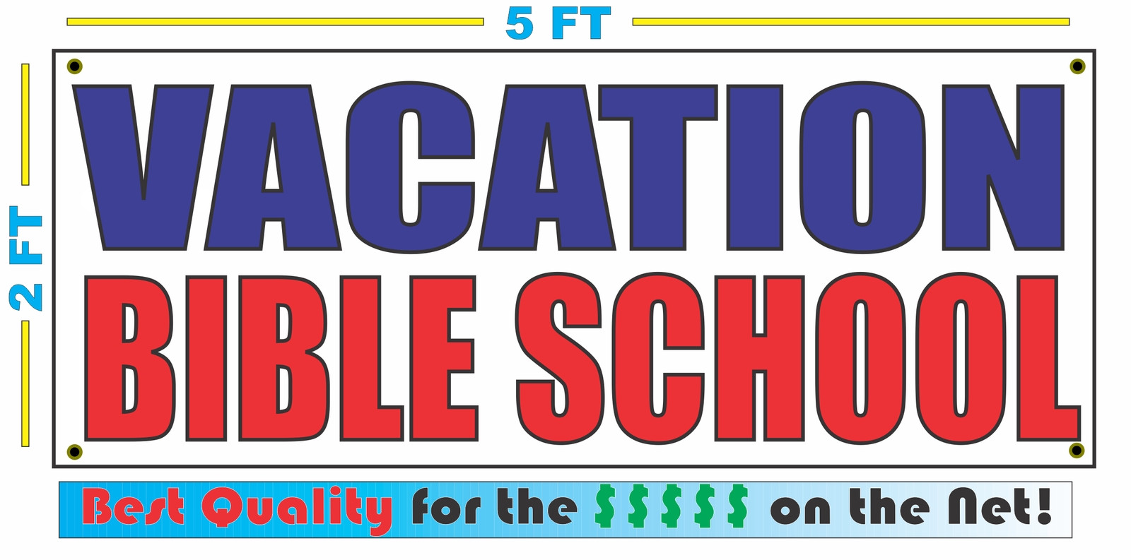 VACATION BIBLE SCHOOL Banner Sign NEW for Church and Daycare