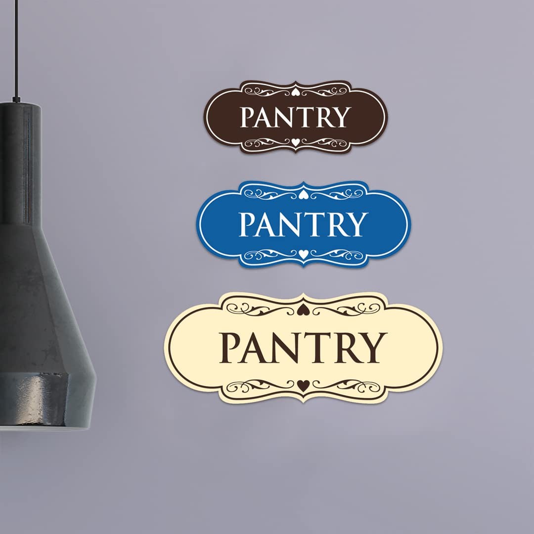 Designer Pantry Sign Black Gold Medium Wall Door Kitchen Decor Notice Plaque