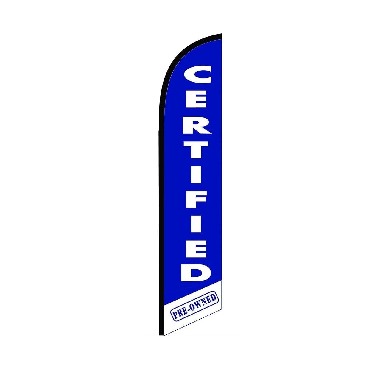 Pre Owned Blue Swooper Flutter Feather Flag | 3ft W x 11.5ft Tall