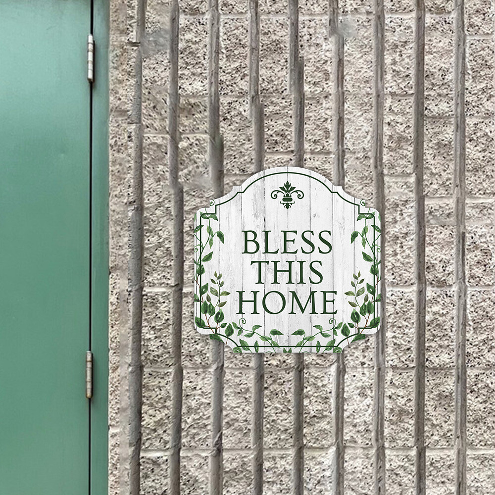 Heritage Plus Bless This Home Wall or Door Sign | Home Entrance Decoration