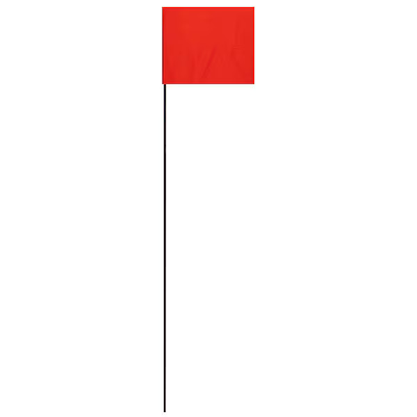 Hy-Ko Marking Flag, Red, Vinyl, 21 in H, PK25 SF-21/RD Hy-Ko SF-21/RD