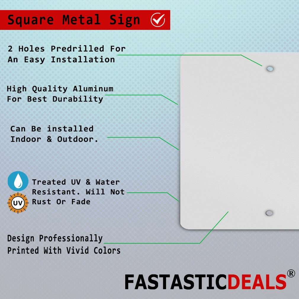 Square Metal Sign Multiple Sizes Trailer Site Recreation Parks Forestry Camping