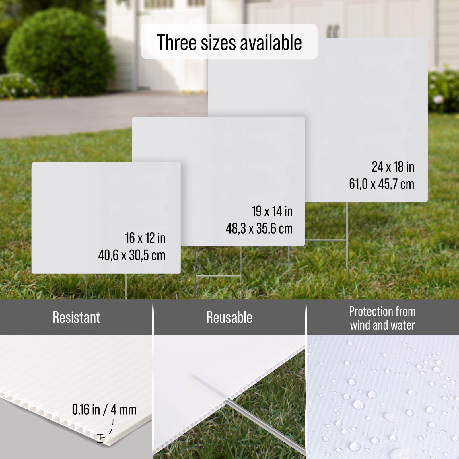 Custom For sale Yard Sign for Realtors, Real Estate Sign with Stakes