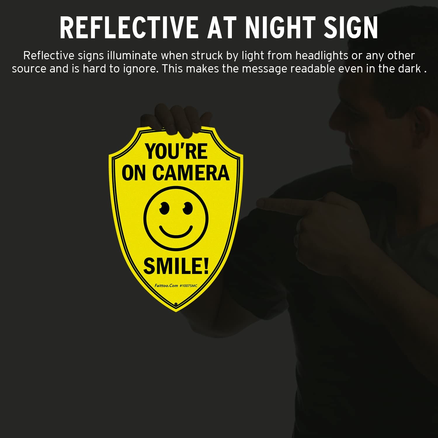 Smile You’re On Camera Sign, Video Surveillance Signs Outdoor, 2-Pack NEW