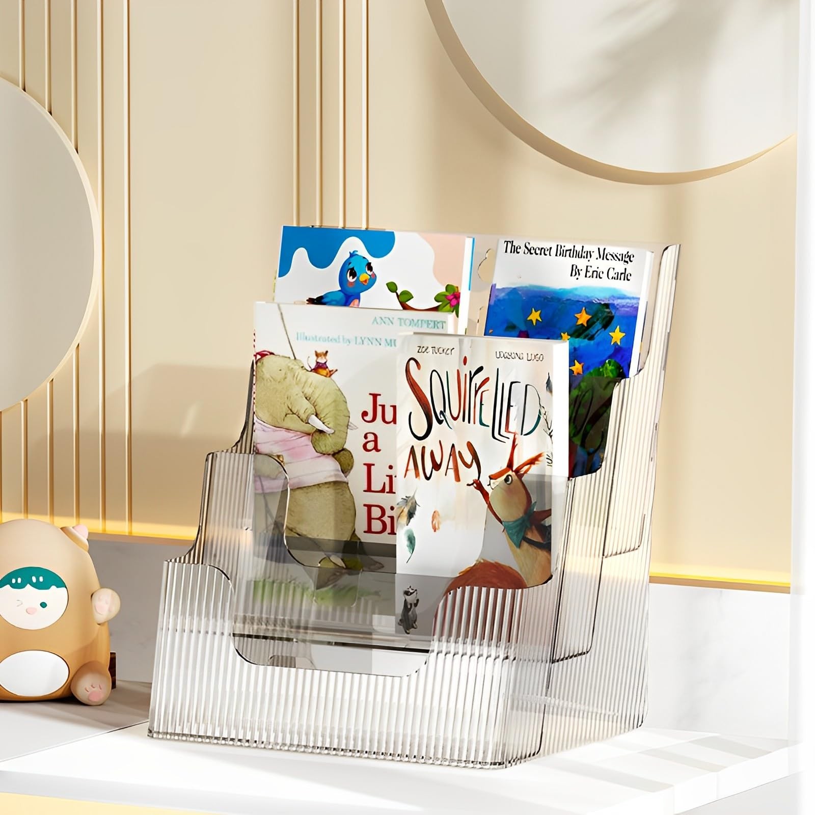 Gagee 2 Pack Brochure Display Stand or Wall Mount 8.5 x 11 2 Pack, Clear