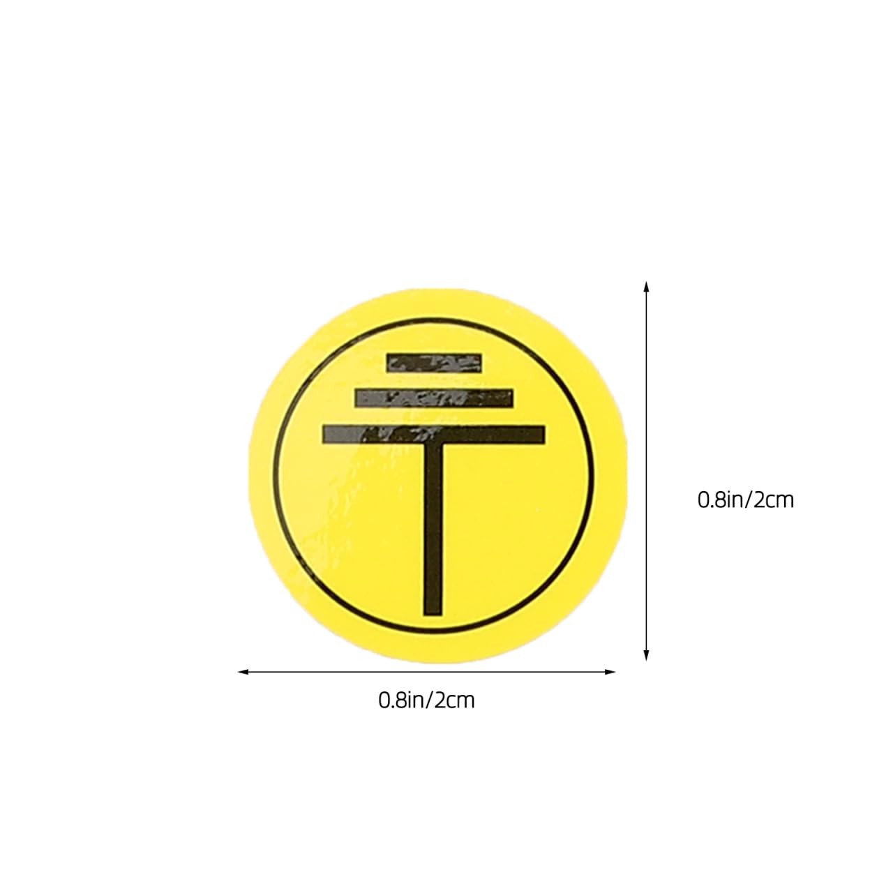 Gadpiparty Ground Symbol Stickers 400pcs Safety 2.00X2.00X0.01CM, Yellow