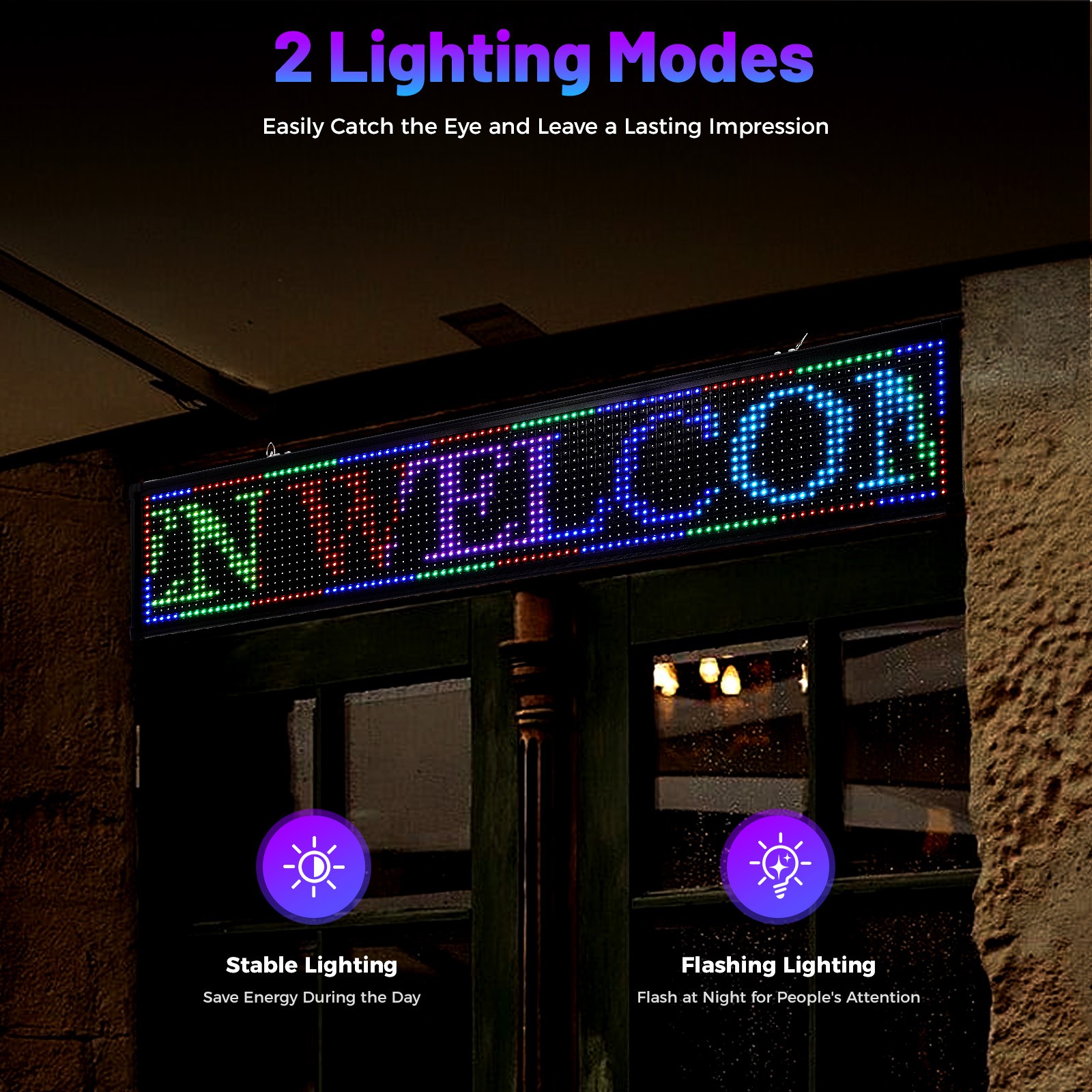 High Brightness Outdoor LED Sign Programmable Scrolling Message Display Board US