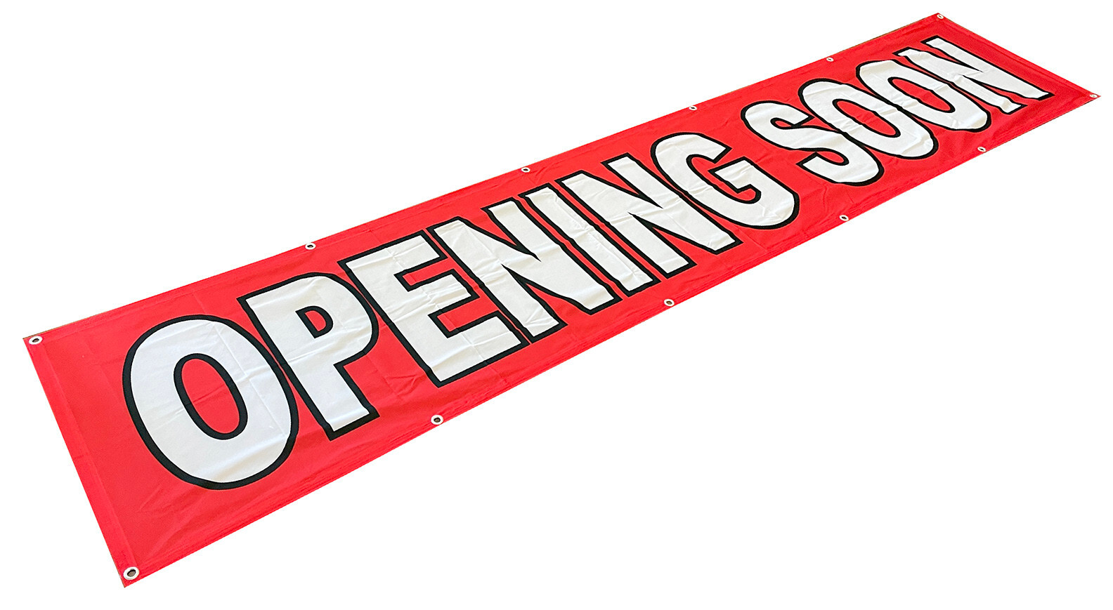 2×10 feet OPENING SOON Banner Polyester Fabric Sign rb